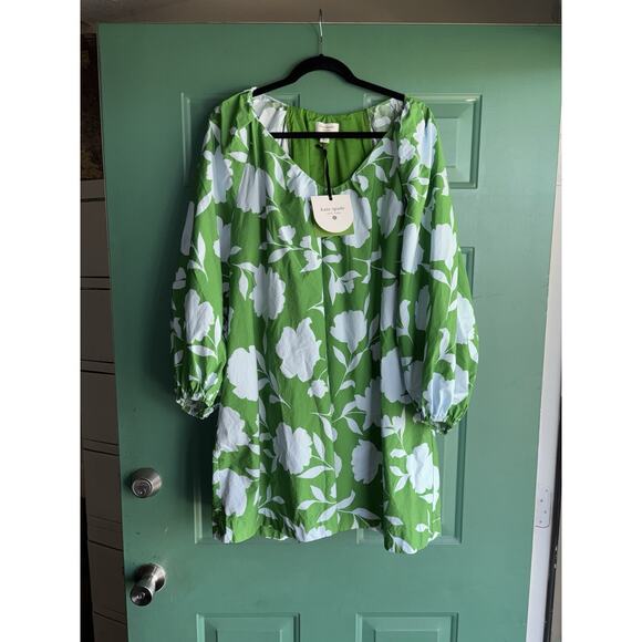 Kate Spade X Target large Classic Rose Poplin Long Sleeve Mini Dress New - Picture 3 of 11